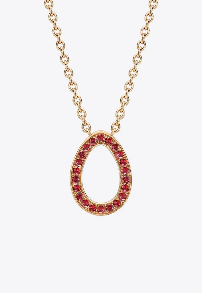 商品Fabergé|Sasha Ruby Egg Pendant Necklace in 18-karat Rose Gold,价格¥31639,第1张图片