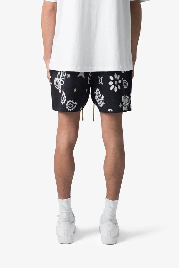 商品MNML|Paisley Knit Shorts - Black,价格¥166,第4张图片详细描述