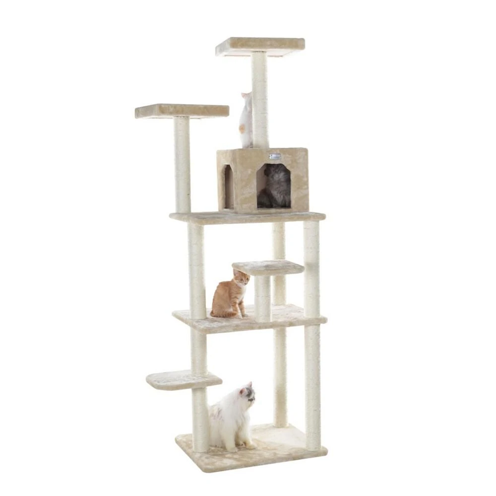 商品Macy's|GleePet 74-Inch Real Wood Cat Tree With Seven Levels,价格¥1411,第1张图片