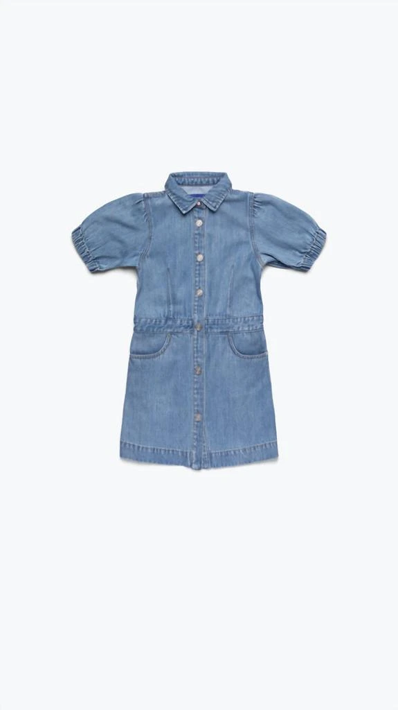 商品Scotch & Soda|Girls - Short Sleeve Denim Dress In Indigo,价格¥523,第1张图片