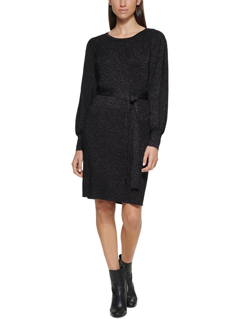商品Calvin Klein|Womens Metallic Midi Sweaterdress,价格¥235-¥394,第6张图片详细描述