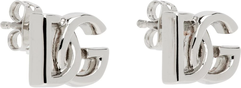 商品Dolce & Gabbana|Silver 'DG' Logo Earrings,价格¥1679,第2张图片详细描述