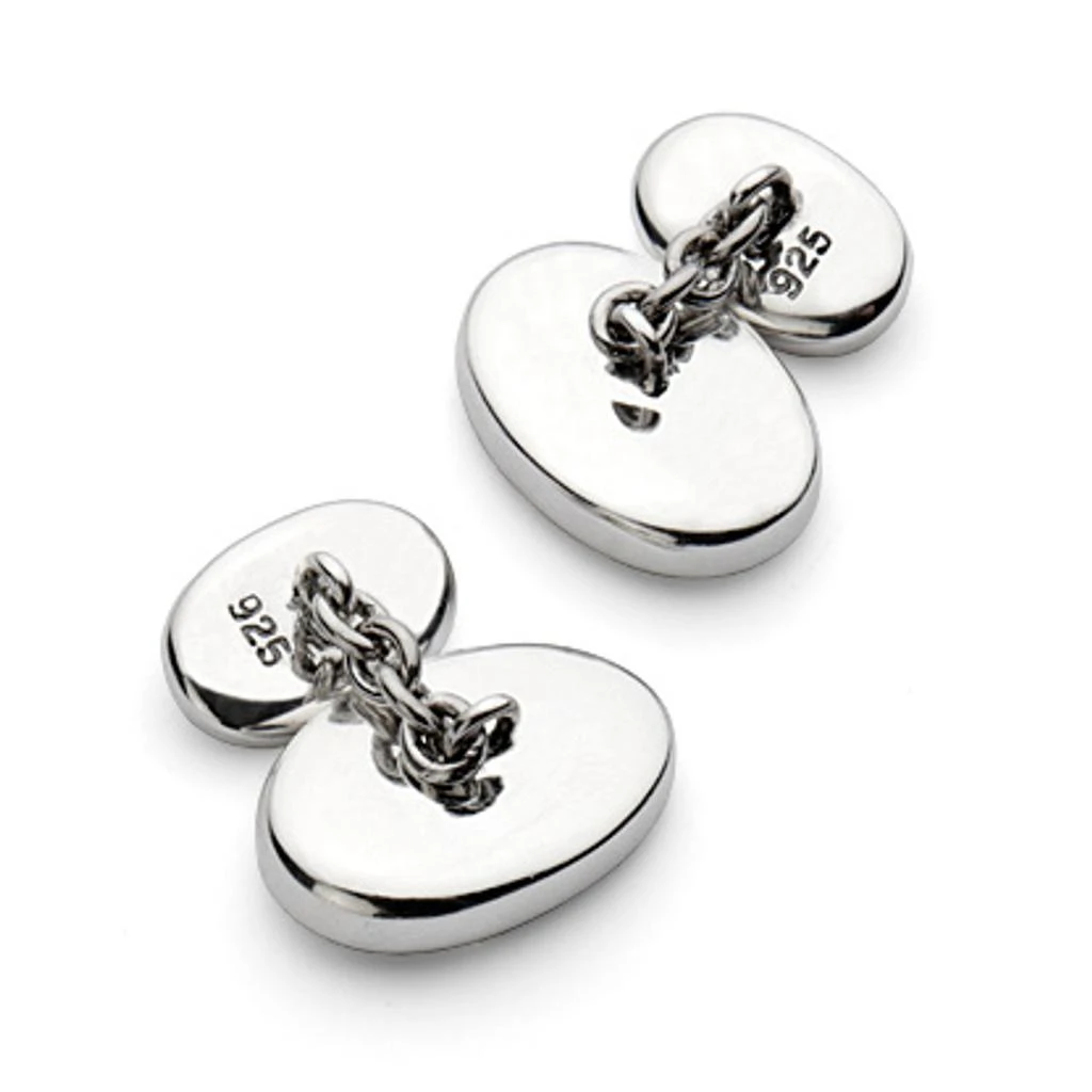 商品Aspinal of London|The oval silver cufflinks,价格¥992,第3张图片详细描述