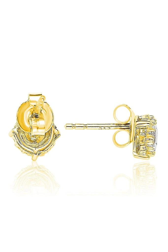 商品Suzy Levian|Gold Sterling Silver Cubic Zirconia Stud Earrings,价格¥804,第2张图片详细描述