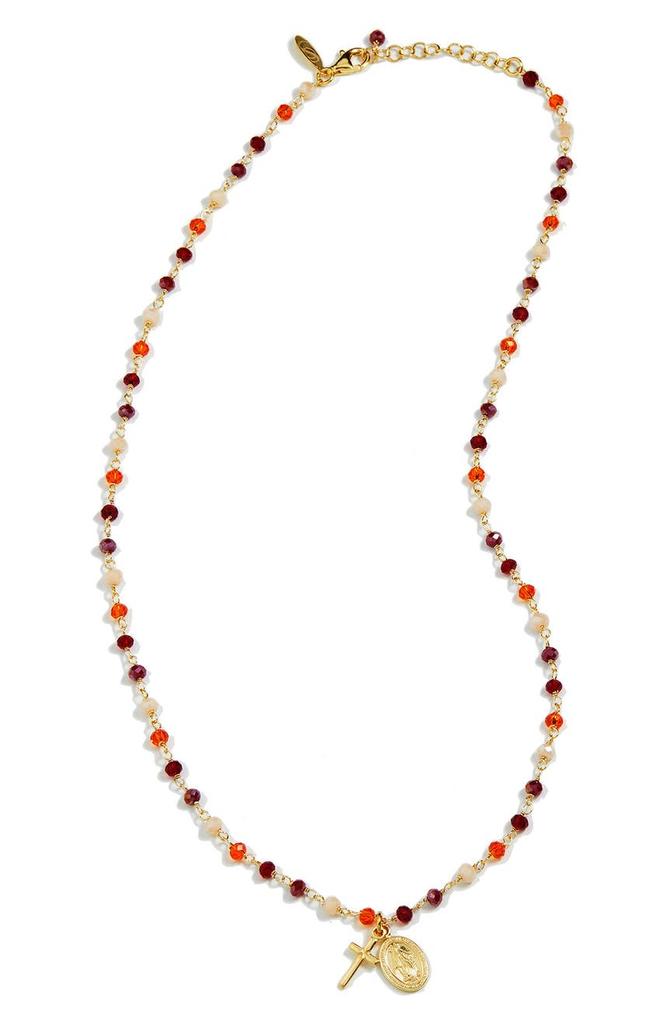 18K Gold Vermeil Faceted Swarovski Crystal Necklace商品第1张图片规格展示