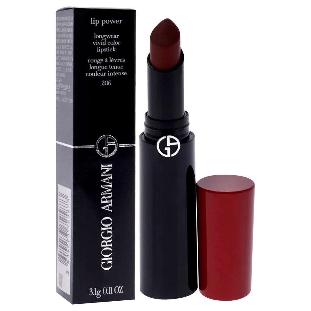商品Giorgio Armani|Lip Power Longwear Vivid Color Lipstick - 206 Cedar by Giorgio Armani for Women - 0.11 oz Lipstick,价格¥329,第2张图片详细描述