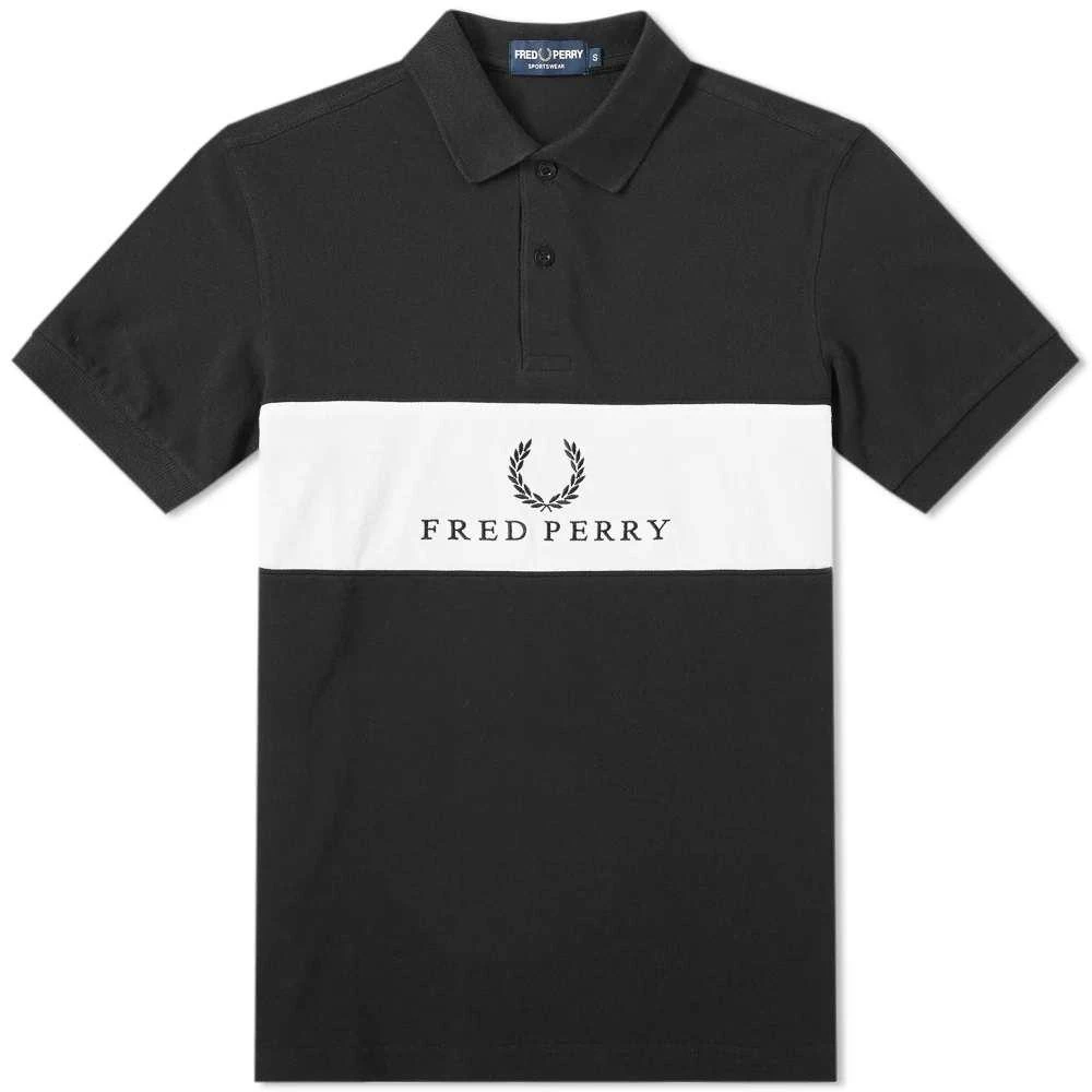 商品Fred Perry|Fred Perry Panel Logo Polo Black,价格¥1222,第1张图片