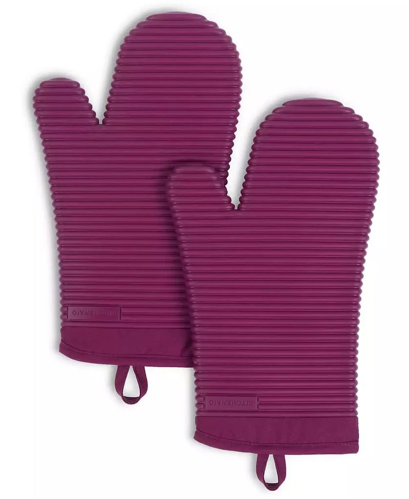 Ribbed Soft Silicone Oven Mitt 2-Pack Set, 7.5" x 13" 商品