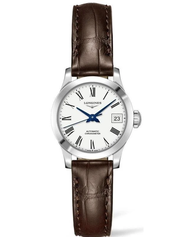 商品Longines|Longines Record White Dial Brown Leather Strap Women's Watch L2.320.4.11.2,价格¥10844,第1张图片