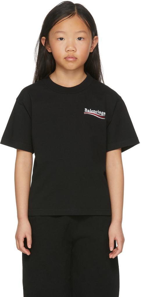 商品Balenciaga|黑色 Political Campaign 儿童 T 恤,价格¥1885,第1张图片
