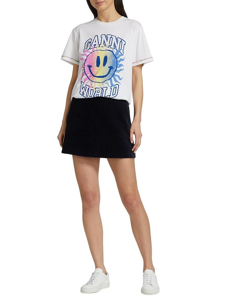 商品Ganni|Light Jersey Smiley Relaxed T-Shirt,价格¥499,第2张图片详细描述