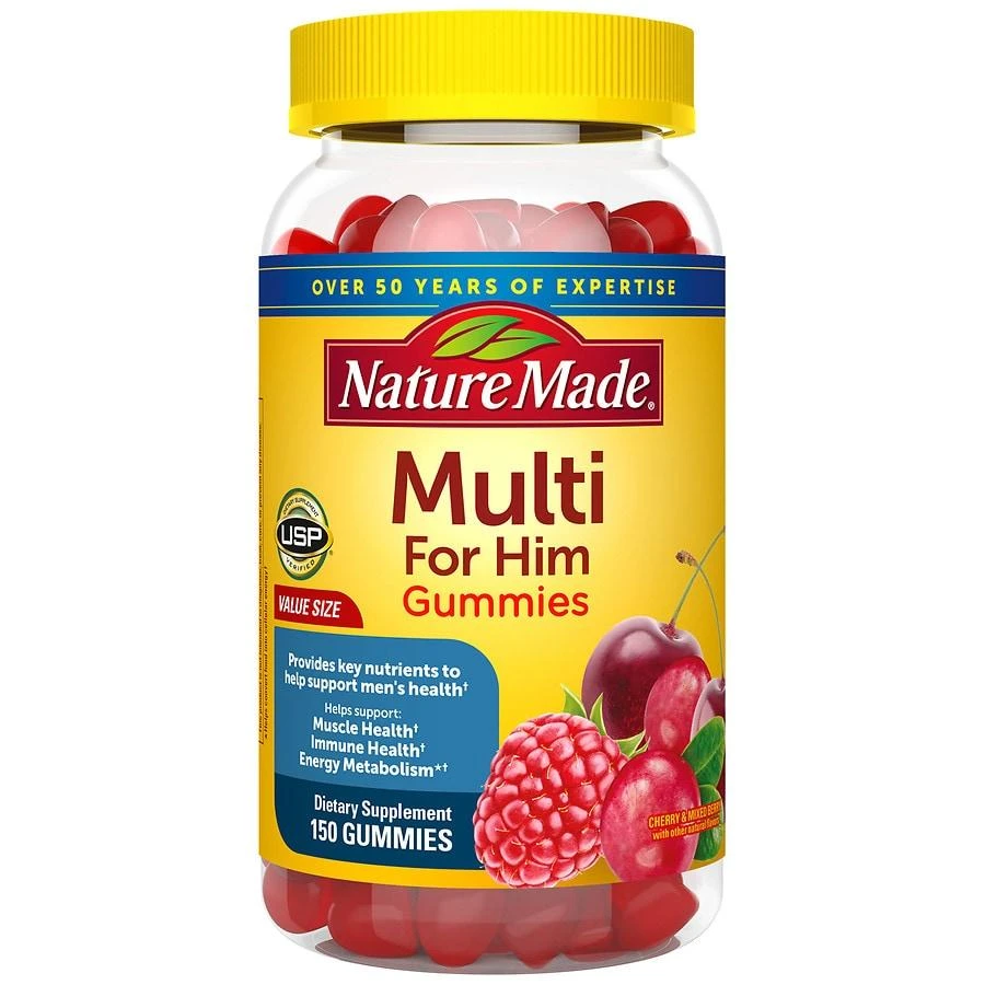 商品Nature Made|Multi for Him Gummies, Value Size,价格¥164,第1张图片