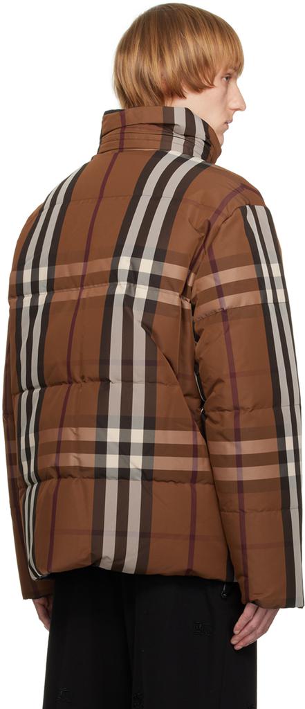 Brown Check Reversible Down Jacket商品第3张图片规格展示