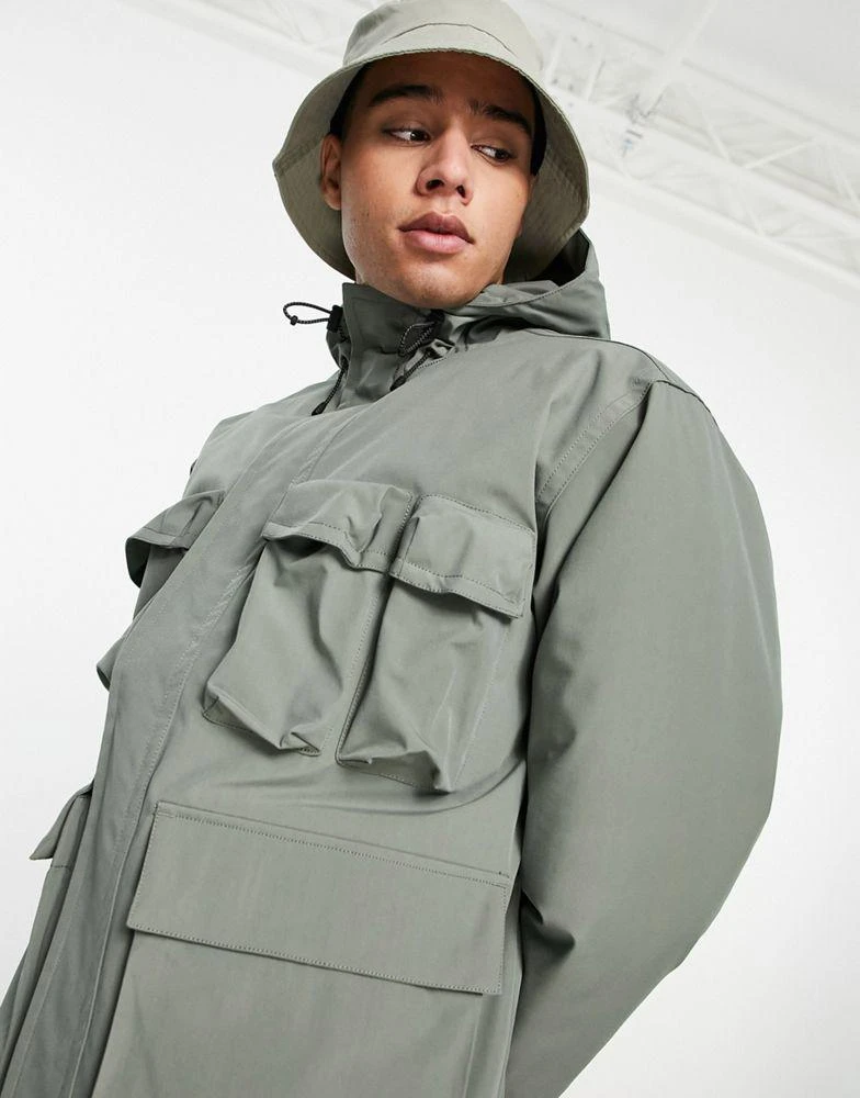 商品Carhartt|Carhartt WIP kilda fleece lined utility jacket in green,价格¥1771,第3张图片详细描述