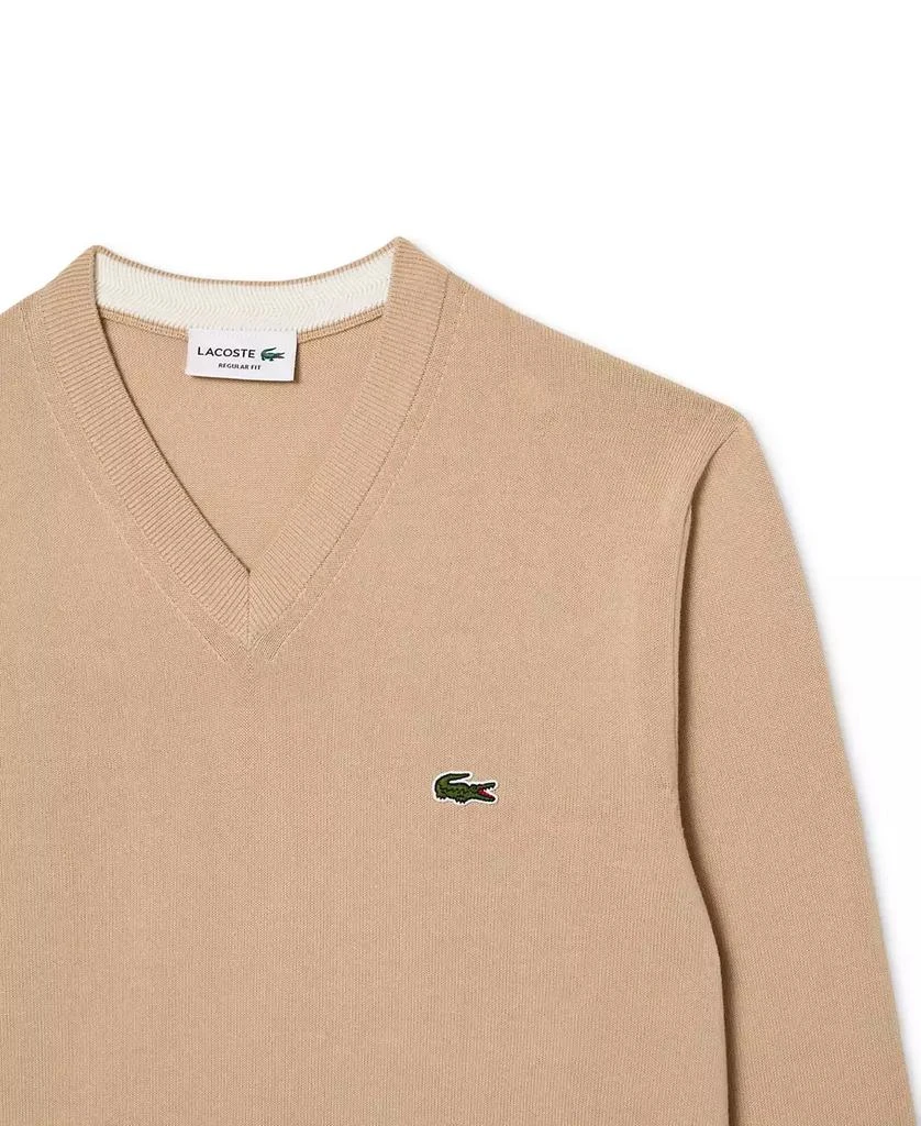 商品Lacoste|Men's Regular-Fit Solid V-Neck Sweater,价格¥559,第5张图片详细描述