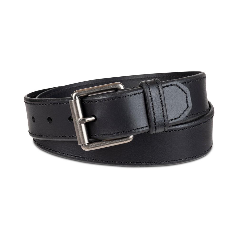 Men's Beveled-Edge Leather Belt商品第1张图片规格展示