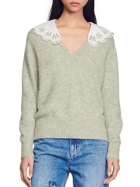 商品Sandro|Lena Alpaca-Blend Sweater,价格¥1439,第1张图片