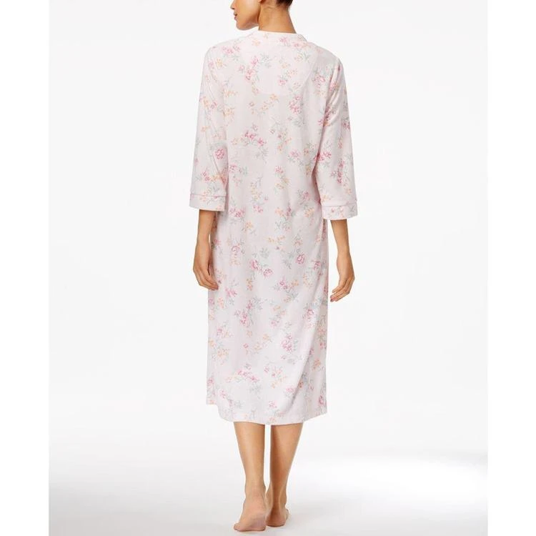 商品Miss Elaine|Printed Stretch-Terry Zip-Front Long Robe,价格¥297,第3张图片详细描述