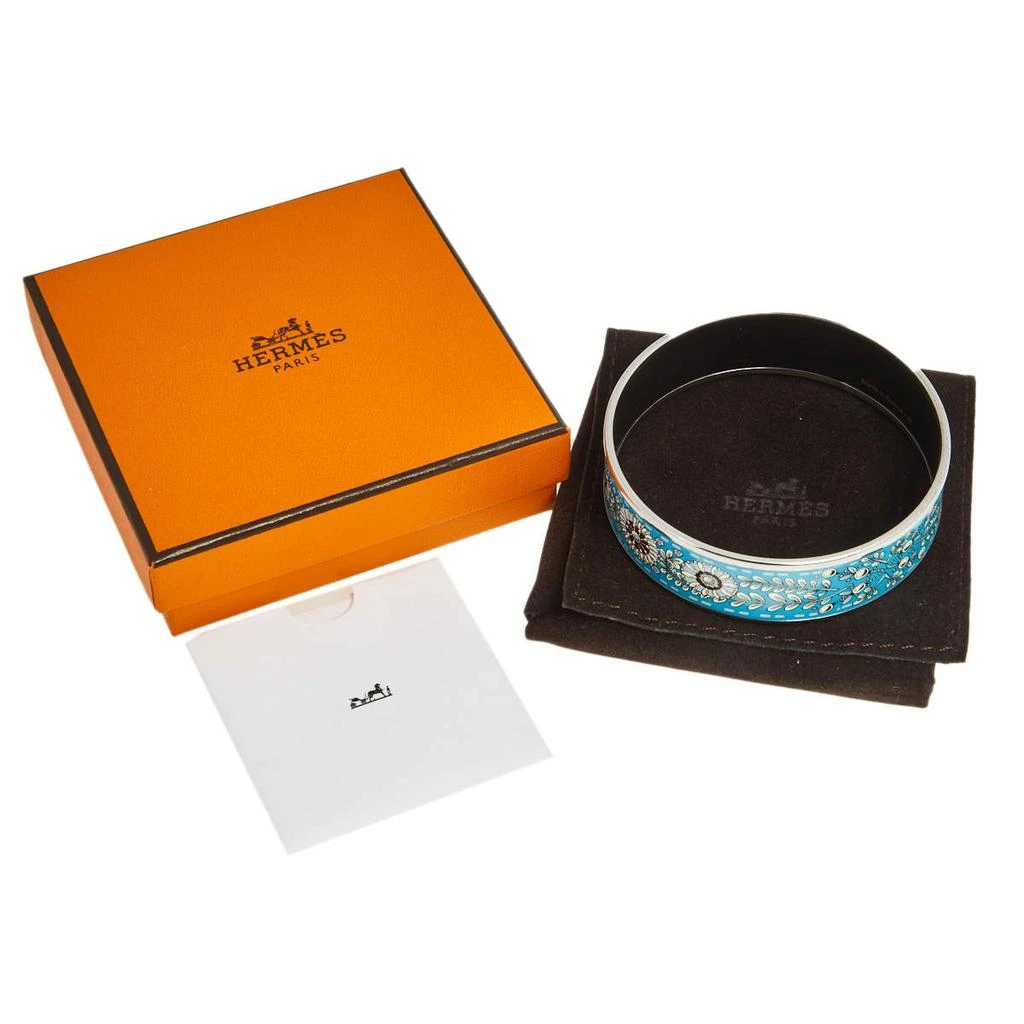 Hermès Print Enamel Palladium Plated Wide Bangle Bracelet 商品