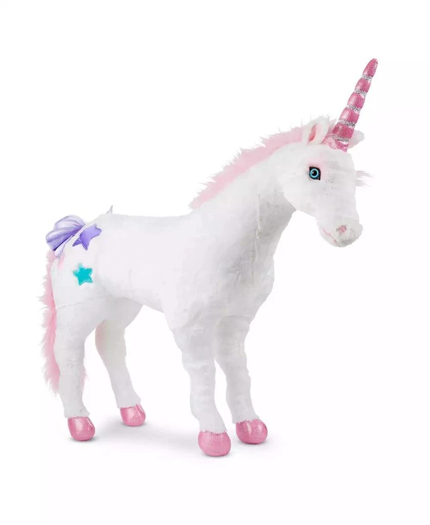 商品Melissa & Doug|Melissa & Doug Giant Unicorn - Lifelike Plush Stuffed Animal (over 2 feet tall),价格¥638,第1张图片