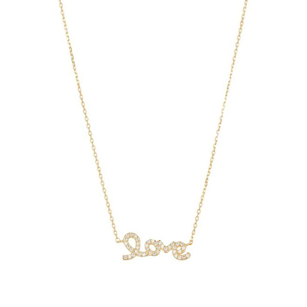 商品ADORNIA|Adornia Cursive Love Necklace gold,价格¥295,第1张图片