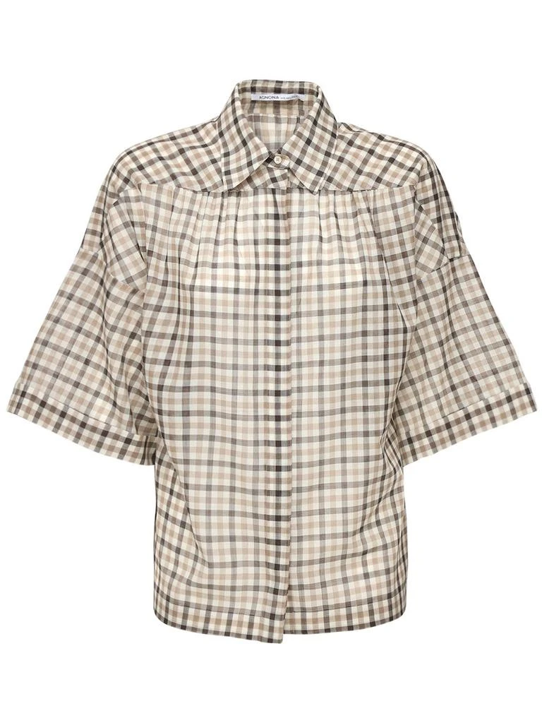 商品AGNONA|Wool & Silk Check Shirt,价格¥4653,第1张图片