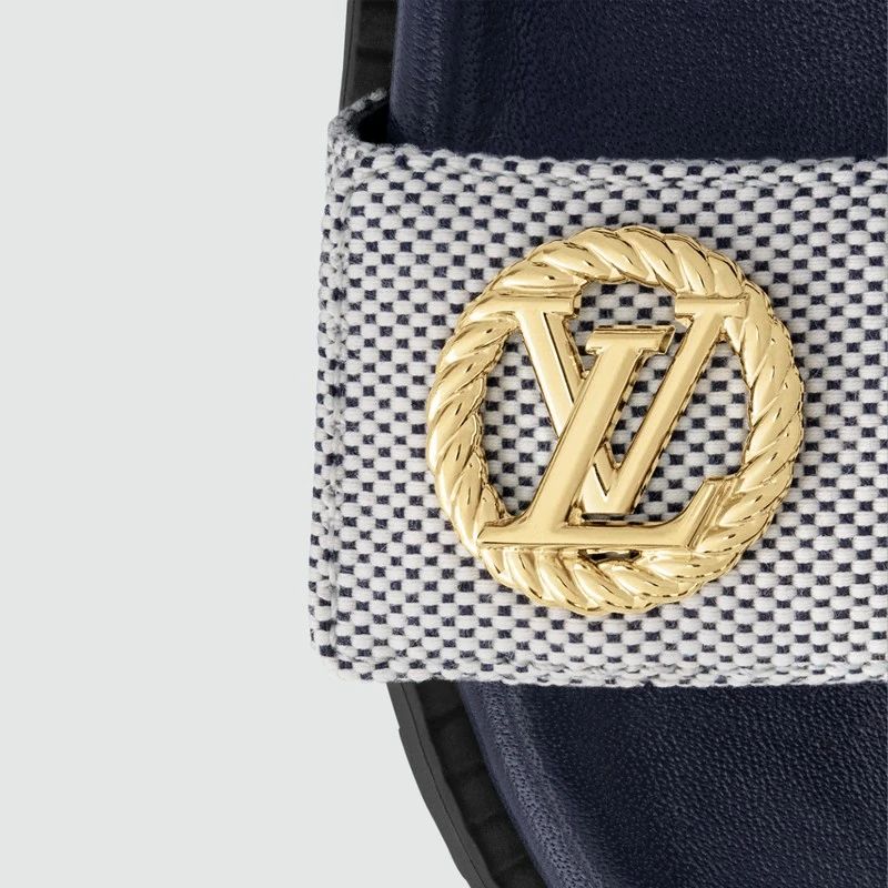 商品Louis Vuitton|【预售3-7天】LV/路易威登 女士海军蓝纺织平跟凉鞋,价格¥9218,第6张图片详细描述