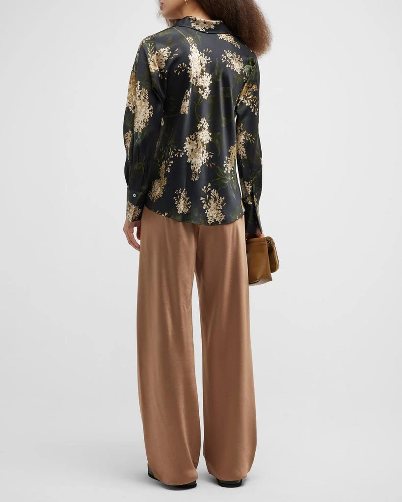 商品Vince|Floral-Print Silk Button-Front Blouse,价格¥1046,第5张图片详细描述