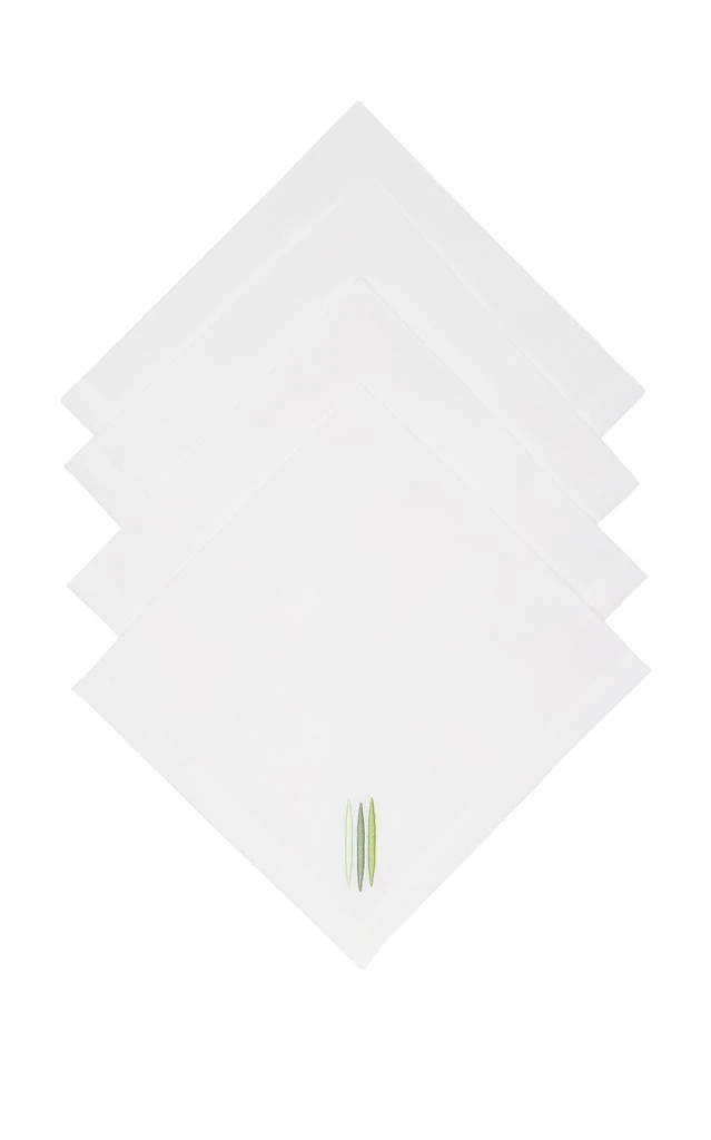 商品Jesurum|Jesurum - Set-of-Four Linen Napkins - Green - Moda Operandi,价格¥808,第1张图片