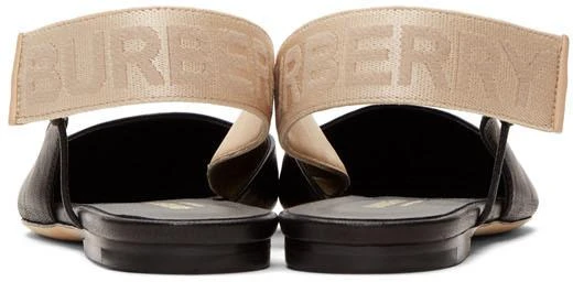 商品Burberry|Black Maria Logo Slingback Flats,价格¥4199,第4张图片详细描述