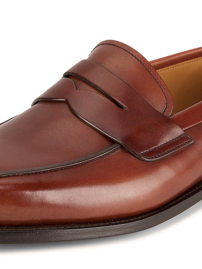 『church's』Brown Leather Moccasins Church's Milford Leather Loafers - Business Casual Shoes