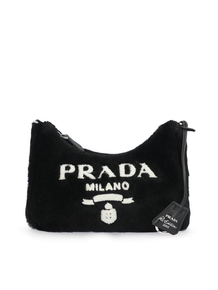 Prada Logo-Embroidered Shoulder Bag商品第1张图片规格展示