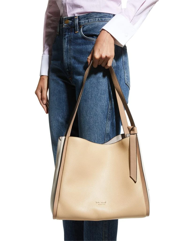 商品Kate Spade|knott large colorblock pebbled leather shoulder bag,价格¥1658,第2张图片详细描述