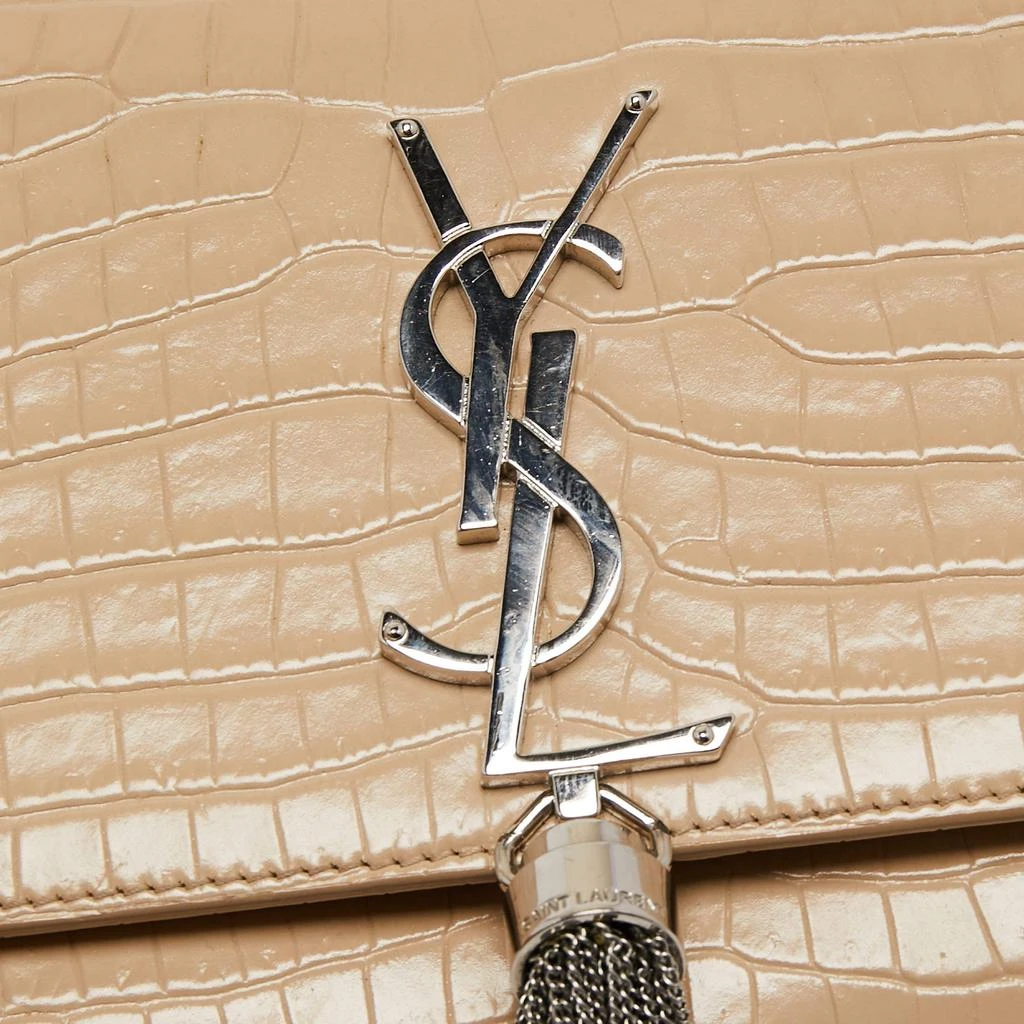 商品[二手商品] Yves Saint Laurent|Saint Laurent Beige Croc Embossed Leather Small Kate Crossbody Bag,价格¥8996,第5张图片详细描述