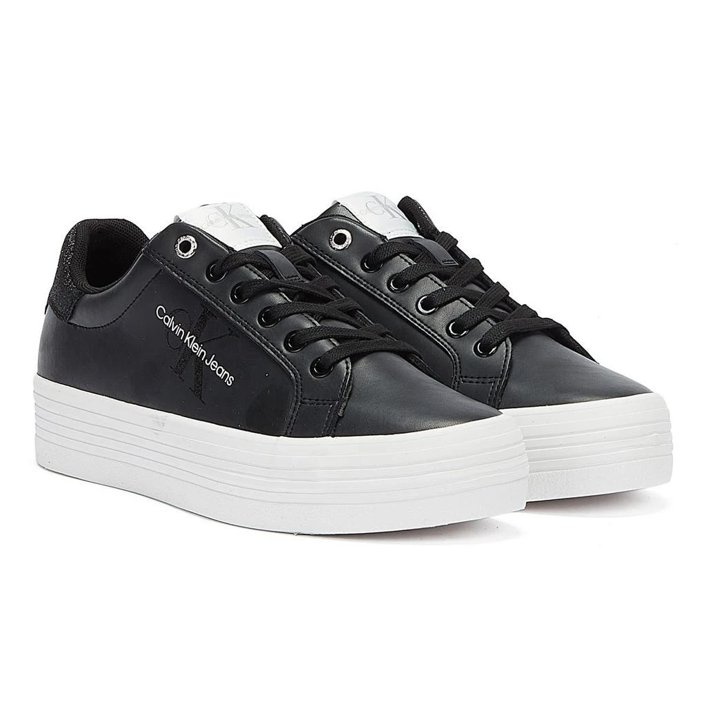 商品Calvin Klein|Calvin Klein Jeans Vulcanised Flatform Mono Womens Black Trainers,价格¥509,第1张图片