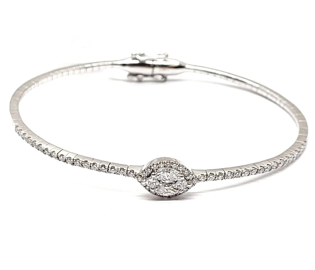 商品Andreoli|18K White Gold Diamond Bangle, 0.92tcw,价格¥52039,第1张图片