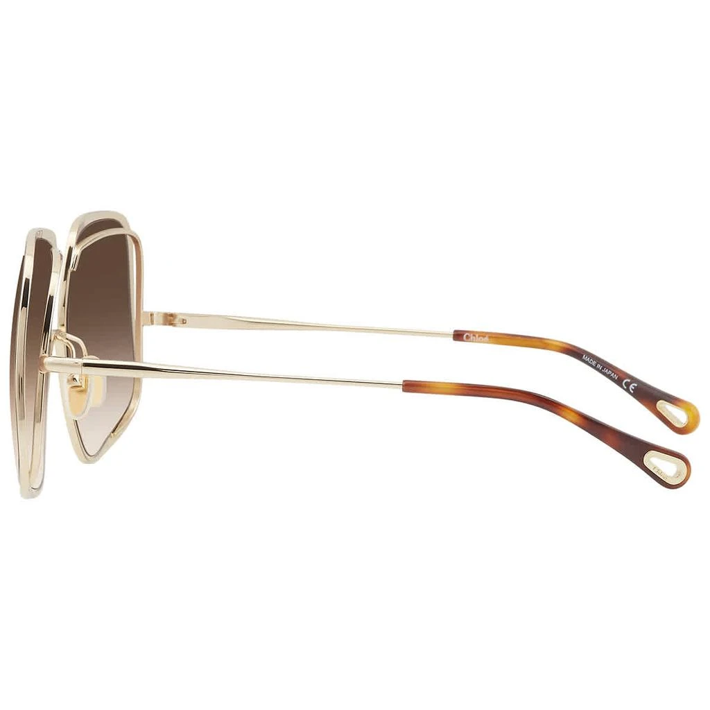 商品Chloé|Chloe Brown Gradient Oversized Ladies Sunglasses CH0035S 002 62,价格¥1734,第3张图片详细描述