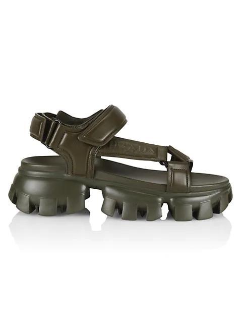 商品Prada|Thunder Leather Lug-Sole Sport Sandals,价格¥8412,第1张图片