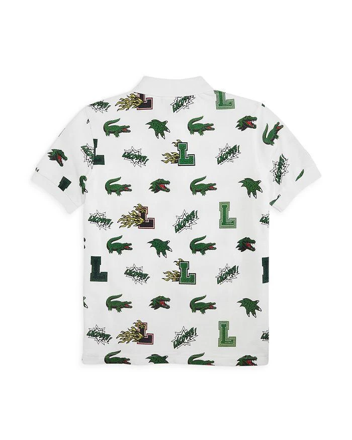 商品Lacoste|Unisex Holiday Comic Effect Crocodile Print Polo - Little Kid, Big Kid,价格¥236,第2张图片详细描述