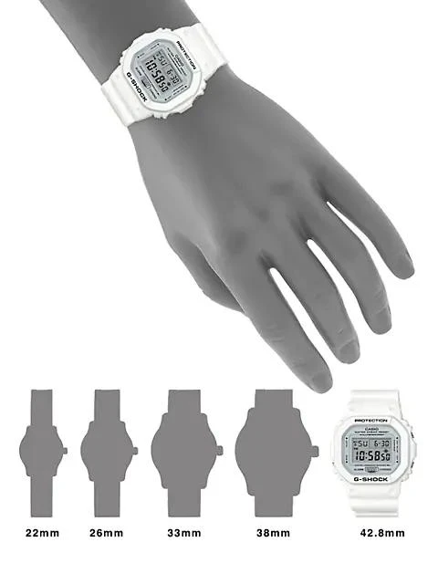 商品G-Shock|Shock-Resistant Digital Strap 腕表,价格¥745,第2张图片详细描述