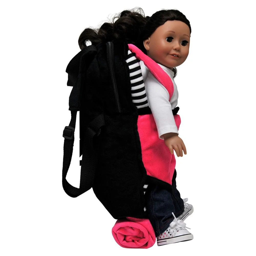 商品The Queen's Treasures|Childs Backpack Doll Carrier, Sleeping Bag Clothes and Accessory Storage,价格¥142,第4张图片详细描述