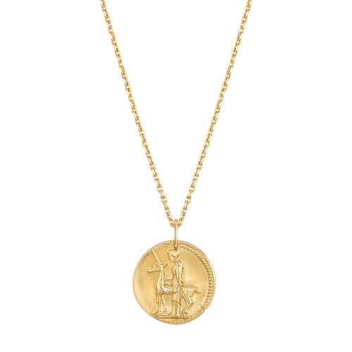 商品Van Cleef & Arpels| Van Cleef & Arpels/梵克雅宝 新款Zodiaque十二星座系列 18K金黄金Virginis处女座徽章圆形吊坠VCARP7ST00,价格¥20136,第1张图片