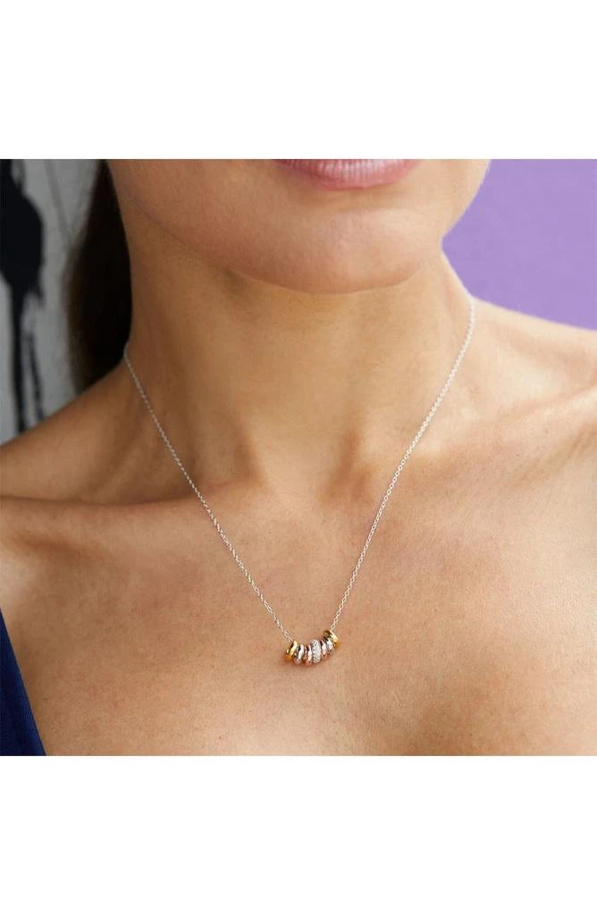 商品Savvy Cie Jewels|18K Tricolor Gold Vermeil Rondelle Necklace,价格¥388,第2张图片详细描述