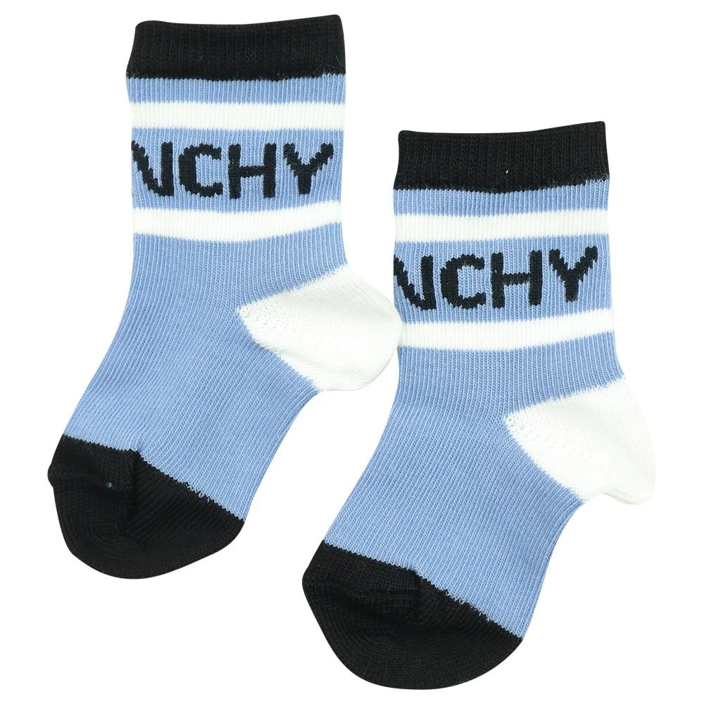 商品Givenchy|Baby Boys 2 Pack Socks White & Blue,价格¥224,第4张图片详细描述