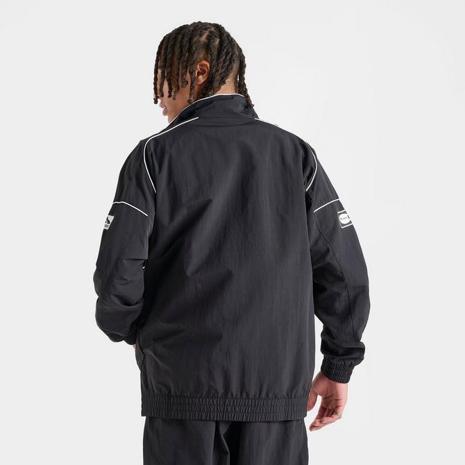 メンズウェア GOTL RELAXED TRACK JACKET - JET BLACK Men's Windbreaker with contrast piping | Black | Diesel