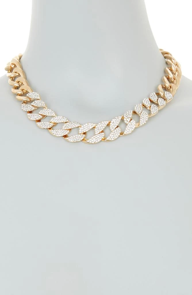 商品Tasha|Pavé Crystal Curb Chain Necklace,价格¥60,第2张图片详细描述