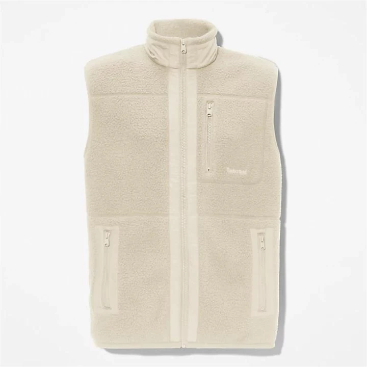 High-Pile Fleece Gilet for Men in Beige 商品