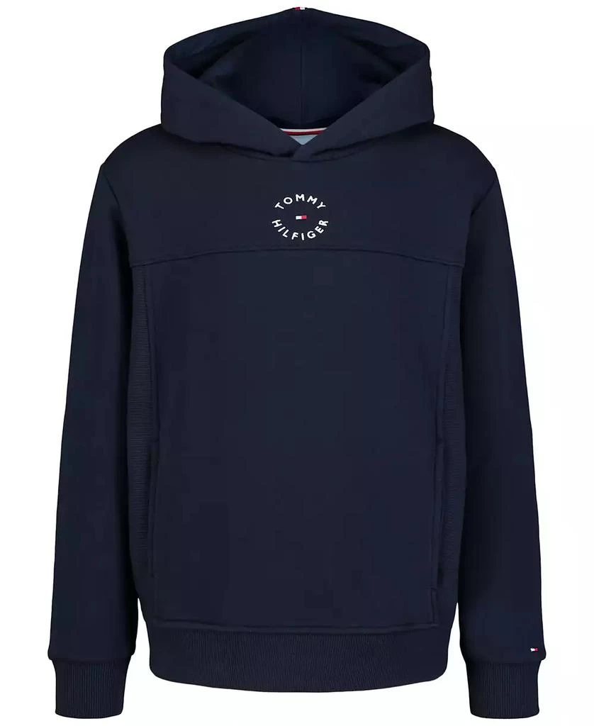 商品Tommy Hilfiger|Big Boys Soft Essential Logo Embroidered Fleece Hoodie,价格¥253,第2张图片详细描述