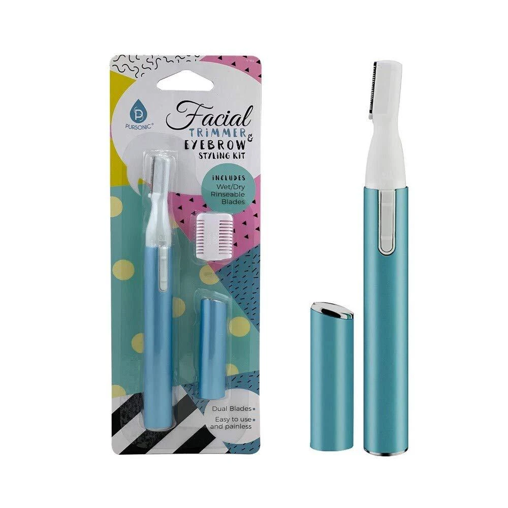 商品PURSONIC|Facial Trimmer & Eyebrow Styling Kit for Hair Removal on Eyebrows, Lips, Cheeks, Ears, Neck, Underarms and Bikini Area - Painless & Easy-to-Use Design,价格¥111,第1张图片
