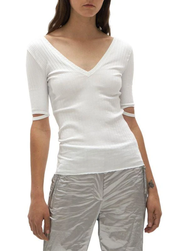 商品Helmut Lang|Ribbed V-Neck Top,价格¥375,第1张图片